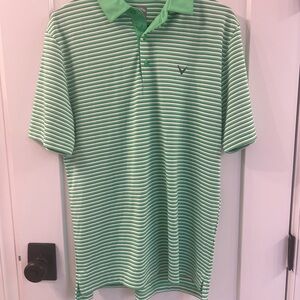 Callaway Men's Mint Striped Polo Shirt